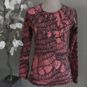 Nike Women's Pink and Black Long Sleeve Top